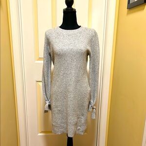 LOFT Gray Long Sleeve Sweater Dress